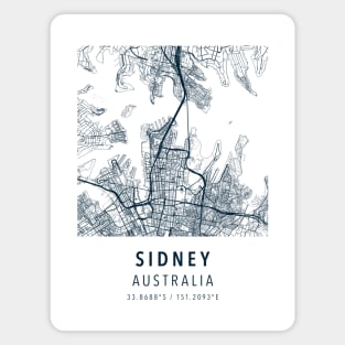 sidney simple map Magnet